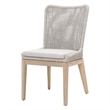 Pemberly Row Rope Weave Outdoor Dining Chair in Gray (Set of 2)