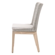 Pemberly Row Rope Weave Outdoor Dining Chair in Gray (Set of 2)