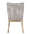 Pemberly Row Rope Weave Outdoor Dining Chair in Gray (Set of 2)