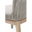 Pemberly Row Rope Weave Outdoor Dining Chair in Gray (Set of 2)