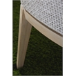 Pemberly Row Rope Weave Outdoor Dining Chair in Gray (Set of 2)