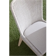 Pemberly Row Rope Weave Outdoor Dining Chair in Gray (Set of 2)