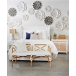 Pemberly Row Contemporary Curved Wingback Upholstered Queen Bed in White