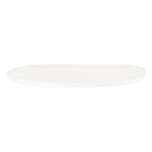 Pemberly Row 54&quot Round Concrete Resin Dining Table Top in White
