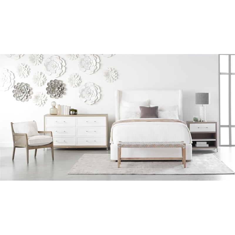 Pemberly Row 6-Drawer Wood Dresser With Metal Glides in Natural