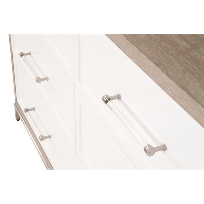 Pemberly Row 6-Drawer Wood Dresser With Metal Glides in Natural
