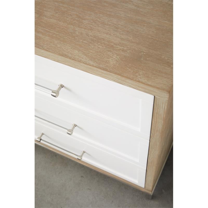 Pemberly Row 6-Drawer Wood Dresser With Metal Glides in Natural