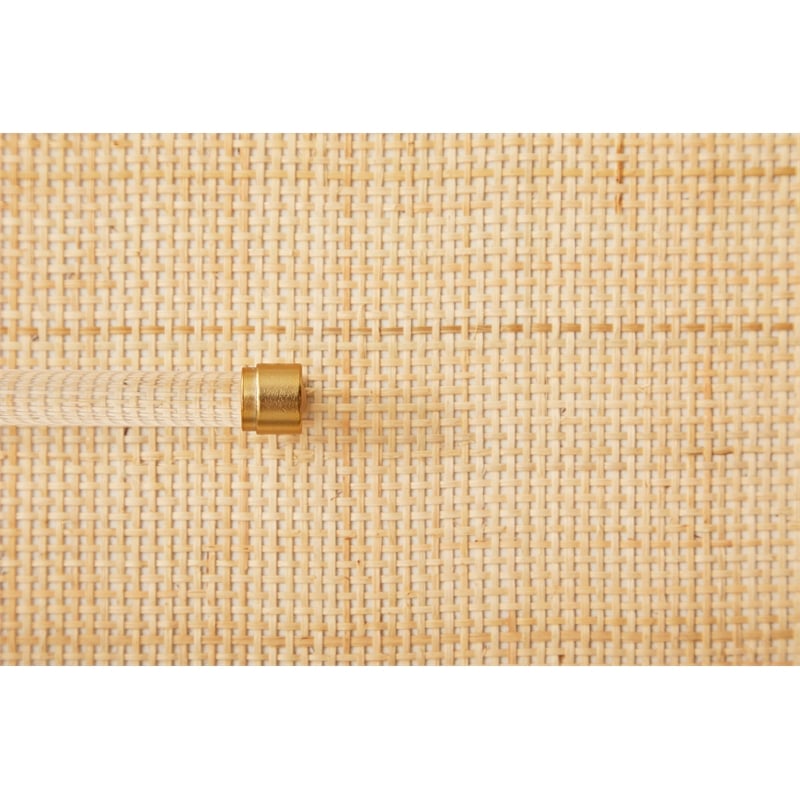 Pemberly Row Contemporary 6-Drawer Rattan Inlay Wood Dresser in White