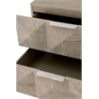 Pemberly Row Contemporary 2-Drawer Diamond Panel Wood Nightstand in Gray
