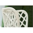Pemberly Row Contemporary Rope Weave Outdoor Wingback Chair in Off White