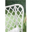 Pemberly Row Contemporary Rope Weave Outdoor Wingback Chair in Off White