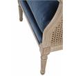 Pemberly Row Contemporary Cane Wingback Velvet Club Chair in Blue