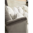 Pemberly Row Upholstered Velvet Queen Bed With Wing Headboard in Dove Gray