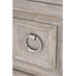 Pemberly Row Marble Top Wood Media Chest With Storage in Natural Gray