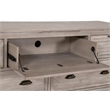 Pemberly Row Contemporary 7-Drawer Acacia Wood Media Dresser in Gray