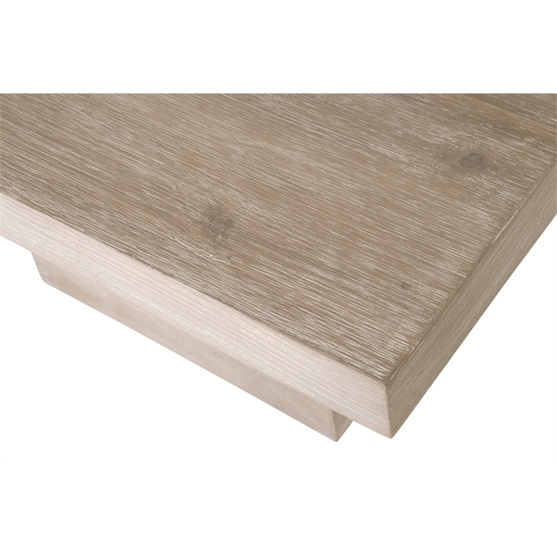 Pemberly Row Acacia Extension Dining Table Seating Up to 10 in Gray