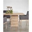 Pemberly Row Acacia Extension Dining Table Seating Up to 10 in Gray