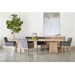Pemberly Row Acacia Extension Dining Table Seating Up to 10 in Gray