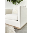 Pemberly Row Contemporary Performance Fabric Sofa Chair in Ivory/Gray