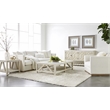 Pemberly Row Contemporary Performance Fabric Sofa Chair in Ivory/Gray