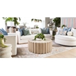 Pemberly Row Contemporary Performance Fabric Sofa Chair in Ivory/Gray