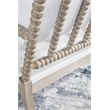 Pemberly Row Contemporary Spool Design Wood Frame Chaise Lounge in White
