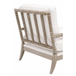 Pemberly Row Contemporary Spool Design Wood Frame Chaise Lounge in White