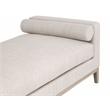 Pemberly Row Fabric Daybed With Bolster Pillows in Bisque Beige