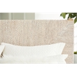 Pemberly Row Contemporary Abaca Rope Cal King Bed in Off White/Gray