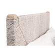 Pemberly Row Contemporary Abaca Rope Standard King Bed in Off White