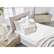 Pemberly Row Contemporary Abaca Rope Standard King Bed in Off White