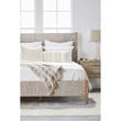 Pemberly Row Contemporary Abaca Rope Standard King Bed in Off White