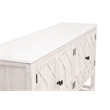 Pemberly Row Quartz Top Pine Media Sideboard With Storage in White