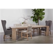 Pemberly Row Acacia Extension Dining Table Seating Up to 8 in Gray