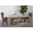 Pemberly Row Acacia Extension Dining Table Seating Up to 8 in Gray