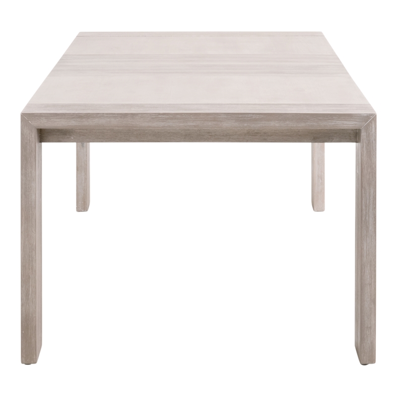 Pemberly Row Acacia Extension Dining Table Seating Up to 8 in Gray