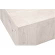 Pemberly Row Reclaimed Pine Mitered Edge Coffee Table in White