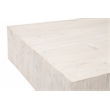 Pemberly Row Reclaimed Pine Mitered Edge Coffee Table in White