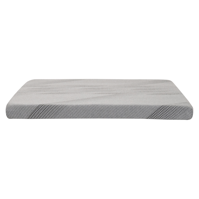 Pemberly Row Gel Memory Foam Queen Sleeper Sofa Mattress in Gray