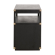 Pemberly Row Acacia 2-Drawer Wood Nightstand With Shelf in Black