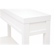 Pemberly Row Contemporary 3-Drawer Lacquer Console Table in Matte White