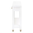 Pemberly Row Contemporary 3-Drawer Lacquer Console Table in Matte White