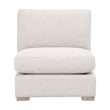 Pemberly Row Modular Performance Fabric Armless Chair in Stone