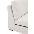 Pemberly Row Modular Performance Fabric Armless Chair in Stone