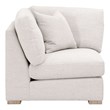 Pemberly Row Modular Performance Fabric Corner Chair in Stone