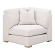 Pemberly Row Modular Performance Fabric Corner Chair in Stone