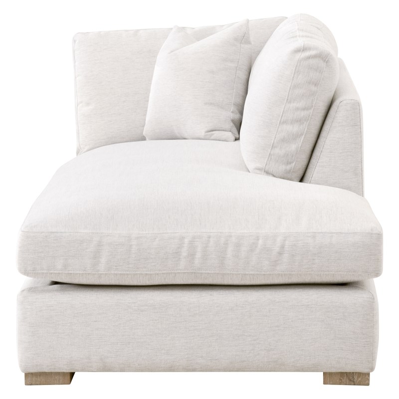 Pemberly Row Modular Performance Right-Facing Chaise in Stone