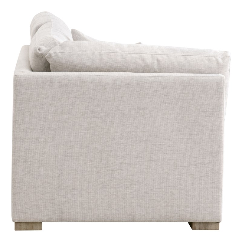 Pemberly Row Modular Performance Right-Facing Chaise in Stone