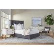 Pemberly Row Wingback Velvet Nail Head Club Chair in Dove/Gray