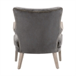 Pemberly Row Wingback Velvet Nail Head Club Chair in Dove/Gray